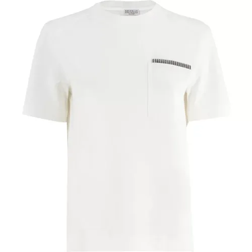 Baumwoll Jersey Crew Neck T-shirt - BRUNELLO CUCINELLI - Modalova