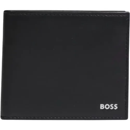 Wallets & Cardholders, male, , Size: ONE SIZE Leather Wallet - Plain Style - Hugo Boss - Modalova