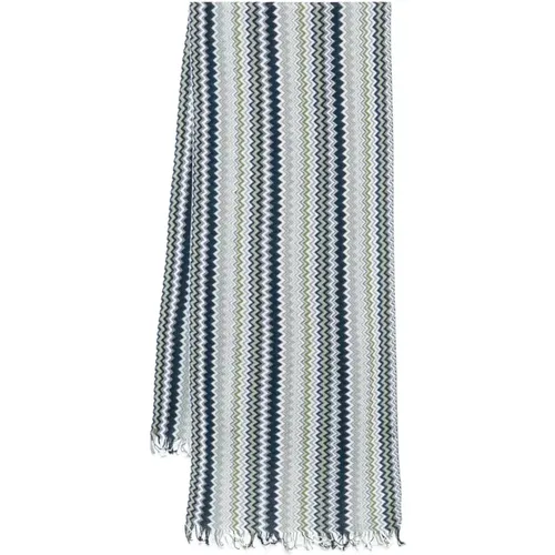 Scarves, male, , Size: ONE SIZE Fringed Rectangle Scarf - Missoni - Modalova