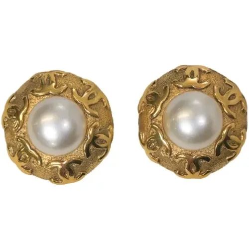 Pre-owned Jewellery, female, , Size: ONE SIZE Pre-owned Metal earrings - Chanel Vintage - Modalova