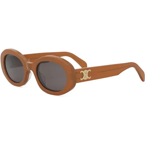 Oval Sunglasses Glossy Frame , female, Sizes: 52 MM, ONE SIZE - Celine - Modalova