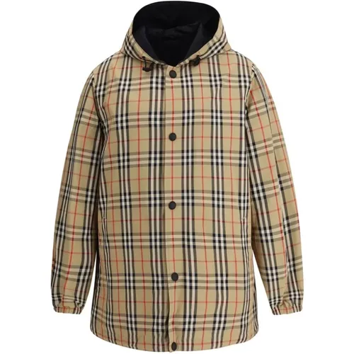 Rain Jackets, male, , Size: XL Reversible Waterproof Jacket - Burberry - Modalova