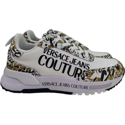 Logo Space Couture Nylon Sneakers - Size 38 , female, Sizes: 4 UK - Versace Jeans Couture - Modalova