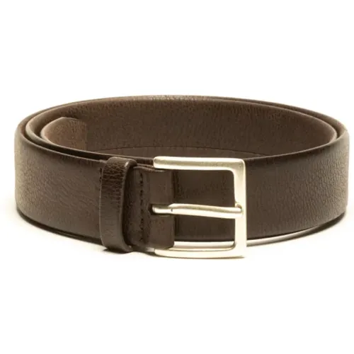 Belts, male, , Size: 90 CM Dark Leather Belt - Orciani - Modalova