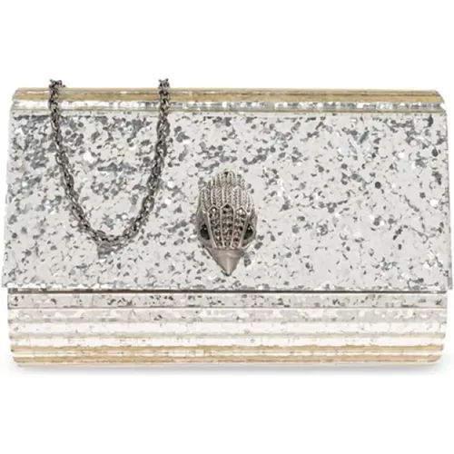 Clutches, female, , Size: ONE SIZE Silver Eagle Clutch Bag - Kurt Geiger - Modalova