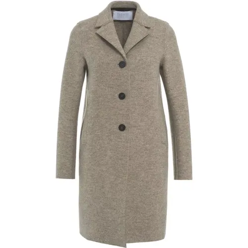 Single-Breasted Coats, female, , Size: M Grey Single-breasted Coat Aw24 - Harris Wharf London - Modalova