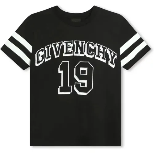 Kinder Schwarzes Logo Print T-shirt - Givenchy - Modalova