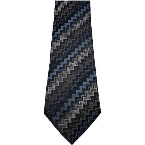 Ties, unisex, , Size: ONE SIZE Silk Tie with Pattern - Missoni - Modalova