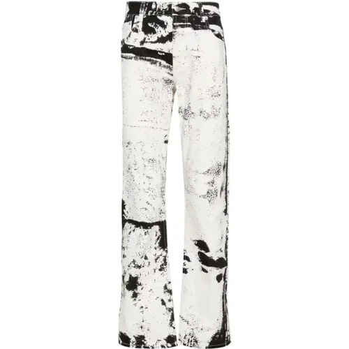 Abstract Pattern Print Jeans , male, Sizes: M, S, L - alexander mcqueen - Modalova