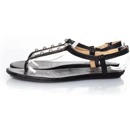 Pre-owned Sandals, female, , Size: 10 US Pre-owned Leather sandals - Balenciaga Vintage - Modalova