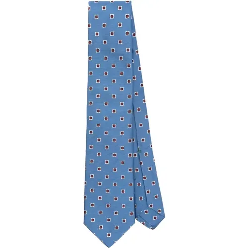 Ties, male, , Size: ONE SIZE Clear Silk Jacquard Tie - Borrelli - Modalova