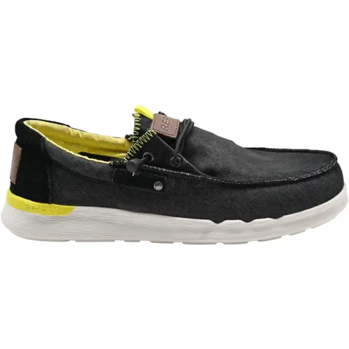 Denim Lace-up Shoes in Black , male, Sizes: 12 UK - Replay - Modalova