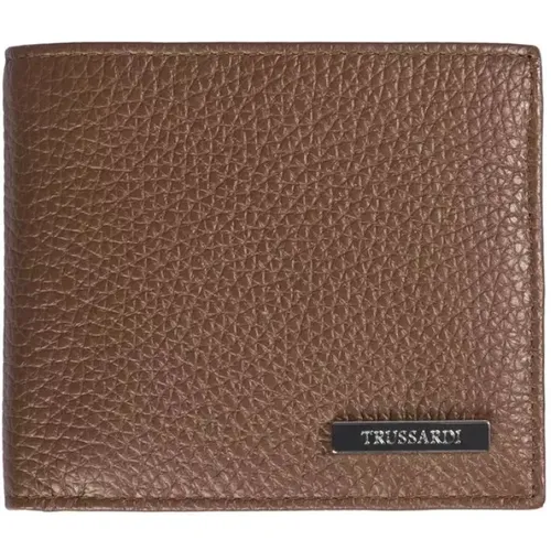 Luxury Leather Mens Wallet , male, Sizes: ONE SIZE - Trussardi - Modalova