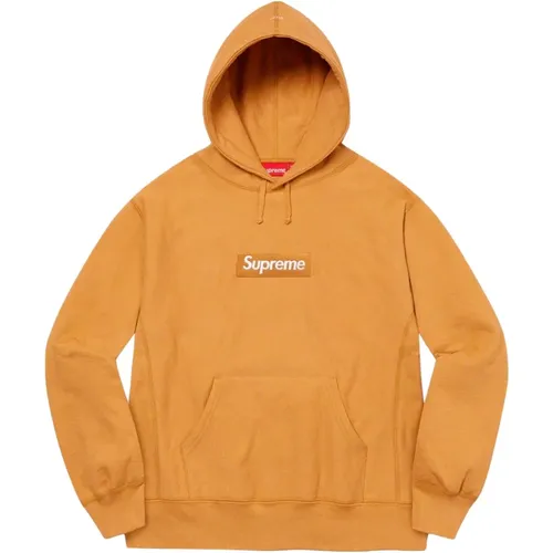 Limitierte Auflage Box Logo Hoodie Senf , Herren, Größe: M - Supreme - Modalova