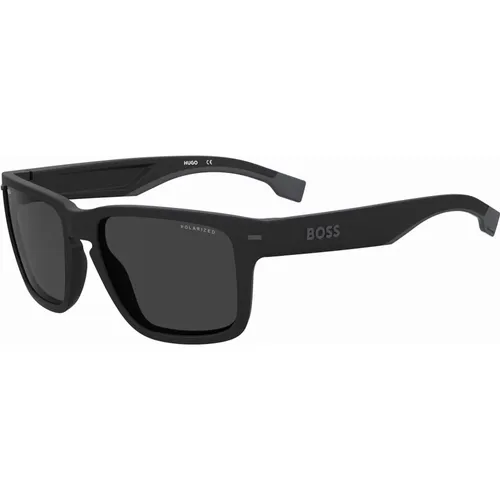 Matte Grey Sunglasses , male, Sizes: 57 MM - Hugo Boss - Modalova