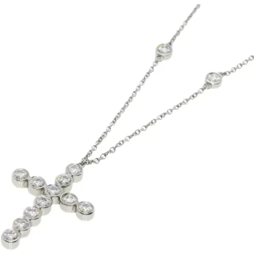 Pre-owned Platinum necklaces , female, Sizes: ONE SIZE - Tiffany & Co. Pre-owned - Modalova