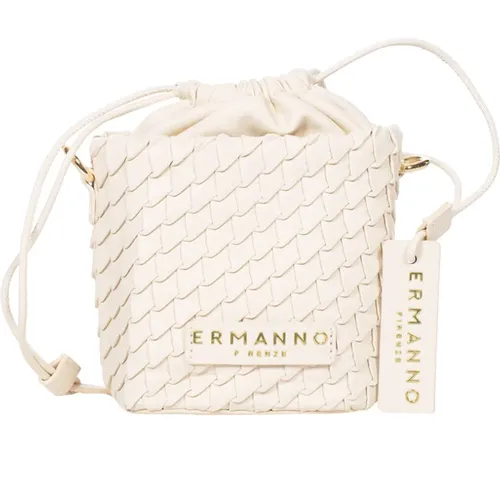 Bucket Bags, female, , Size: ONE SIZE Mini Woven Bucket Bag - Ermanno Scervino - Modalova