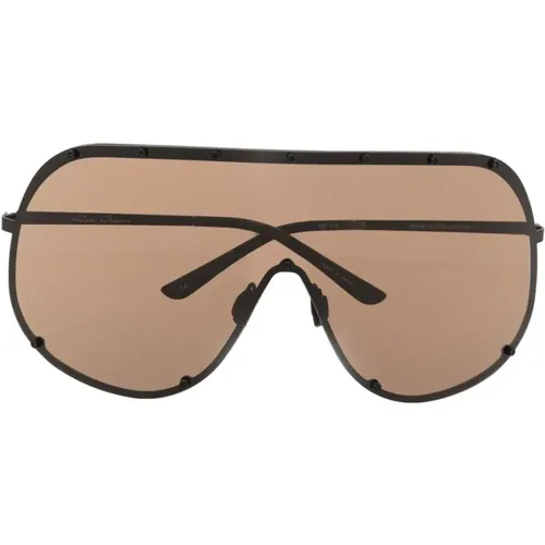 Sunglasses with Curved Lens , male, Sizes: ONE SIZE - Rick Owens - Modalova