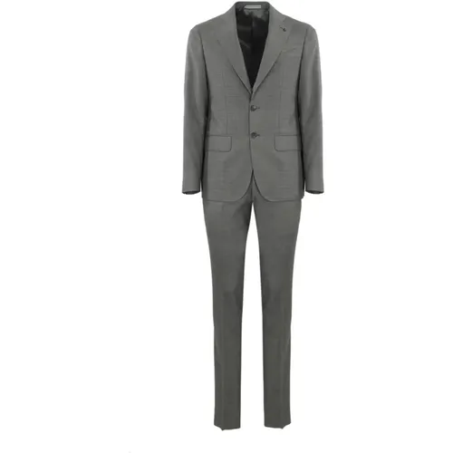 Single Breasted Suits, male, , Size: XL Grey Wool Suit Jacket and Pants - Corneliani - Modalova