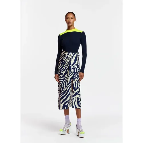 Midi Zebra Print Flavia Rock , Damen, Größe: 2XS - Essentiel Antwerp - Modalova