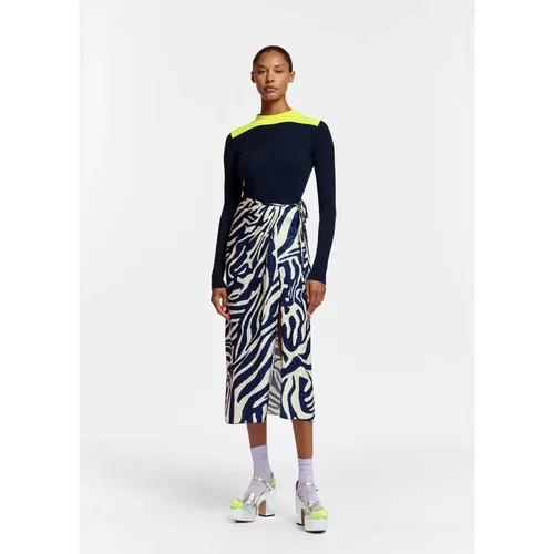 Midi Zebra Print Flavia Skirt , female, Sizes: M, XS, S, 2XS - Essentiel Antwerp - Modalova