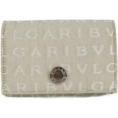 Pre-owned Wallets, female, , Size: ONE SIZE Pre-owned Canvas wallets - Bvlgari Vintage - Modalova