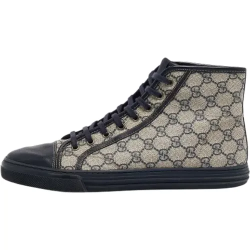 Pre-owned Coated canvas sneakers , male, Sizes: 10 1/2 UK - Gucci Vintage - Modalova