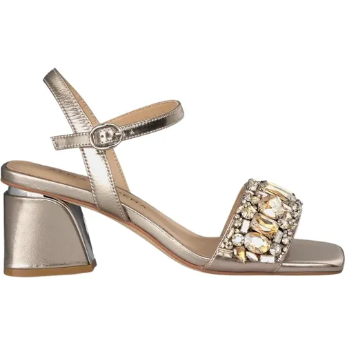 Rhinestone Banded Sandal , female, Sizes: 2 UK, 7 UK, 4 UK, 5 UK, 8 UK, 3 UK, 6 UK - Alma en Pena - Modalova