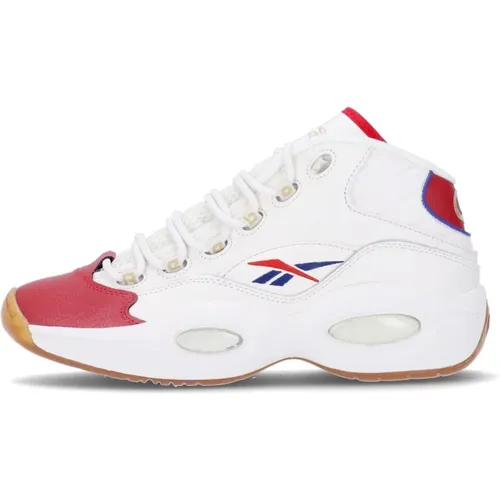 Sneakers, male, , Size: 5 1/2 US Mens Basketball Shoe Question Mid Chalk/vector Red/vector Blue - Reebok - Modalova