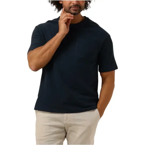 Herren Polo & T-shirt O-neck Tee , Herren, Größe: L - Selected Homme - Modalova