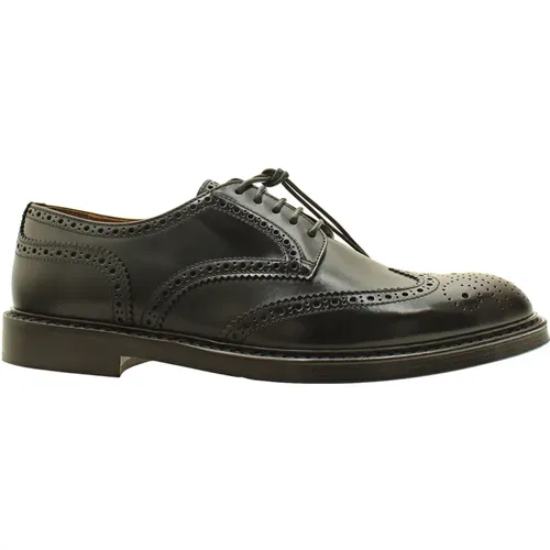 Dark Leather Lace-up Shoes , male, Sizes: 7 1/2 UK, 9 UK, 7 UK, 10 UK, 6 UK, 8 UK, 8 1/2 UK - Doucal's - Modalova