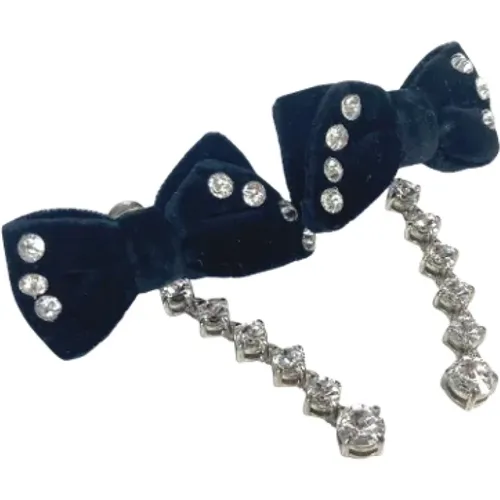 Pre-owned Jewellery, female, , Size: ONE SIZE Pre-owned Velvet earrings - Miu Miu Pre-owned - Modalova