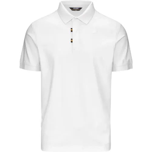 Weißes Polo-Shirt Kurzarm Baumwolle - K-way - Modalova