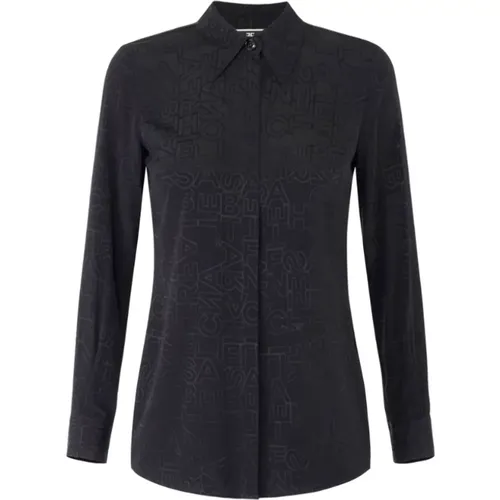 Georgette Bluse , Damen, Größe: M - Elisabetta Franchi - Modalova