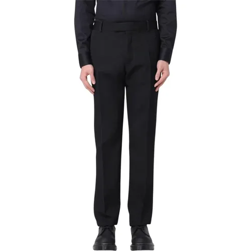 Suit Trousers, male, , Size: XL Tapered-Leg Pants with Belt Loops - alexander mcqueen - Modalova