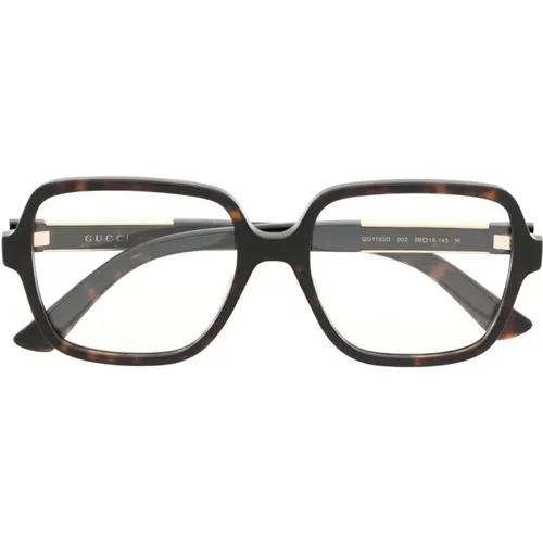 Havana Optical Frame , female, Sizes: 56 MM - Gucci - Modalova