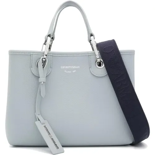 Shopping Bag with Adjustable Strap and Logo Lettering , female, Sizes: ONE SIZE - Emporio Armani - Modalova