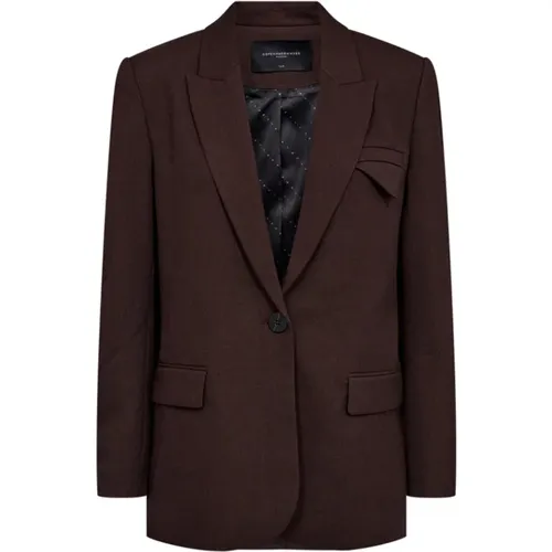 Kaffeebohne Blazer Cmtailor-Ja Stil , Damen, Größe: S - Copenhagen Muse - Modalova