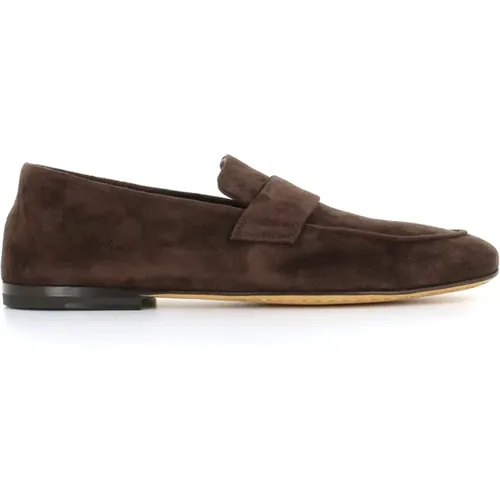 Loafers, male, , Size: 9 US Dark Suede Loafers - Officine Creative - Modalova