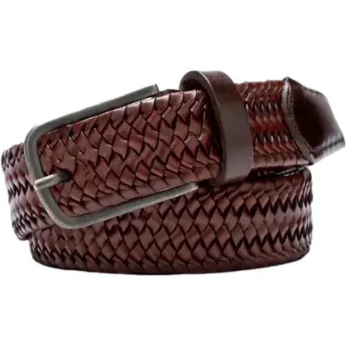 Elastic Leather Belt , male, Sizes: 105 CM, 120 CM, 125 CM, 115 CM, 130 CM, 100 CM - Meyer - Modalova
