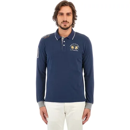 Polo Shirts, male, , Size: 2XL Long-sleeve Polo Shirt with Logo Details - LA MARTINA - Modalova