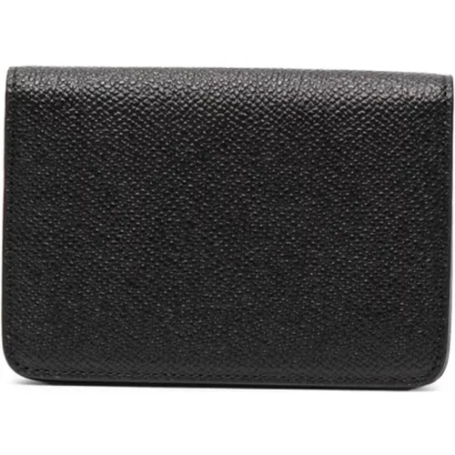 Wallets & Cardholders, male, , Size: ONE SIZE Leather Wallet with Signature Logo - Maison Margiela - Modalova