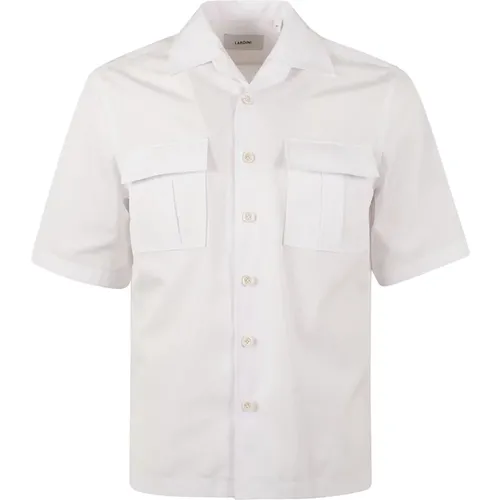 Short Sleeve Shirts,Weißes Sport Baumwollhemd Kurze Ärmel - Lardini - Modalova