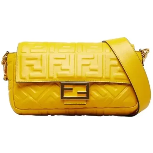 Pre-owned Cross Body Bags, female, , Size: ONE SIZE Pre-owned Leather shoulder-bags - Fendi Vintage - Modalova