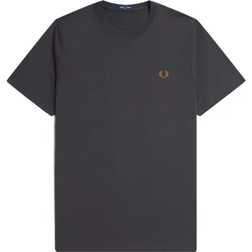 Anchor Grey Crew Neck T-Shirt , male, Sizes: M, L, XL, 2XL - Fred Perry - Modalova