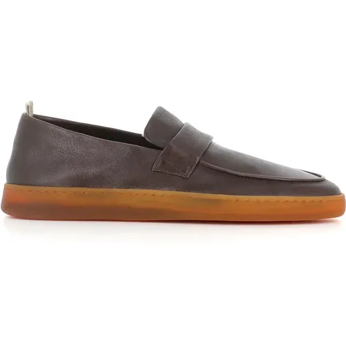 Ebony Leder Slip-On Sandalen , Herren, Größe: 42 EU - Officine Creative - Modalova