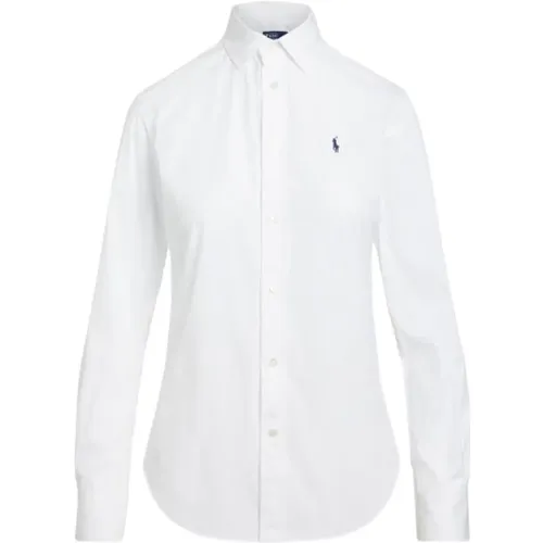 Klassisches Popeline-Hemd von Ralph Lauren , Damen, Größe: 2XS - Polo Ralph Lauren - Modalova