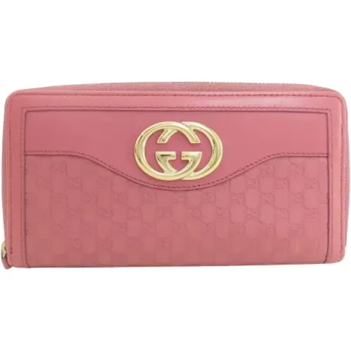 Pre-owned Wallets, female, , Size: ONE SIZE Pre-owned Leather wallets - Gucci Vintage - Modalova