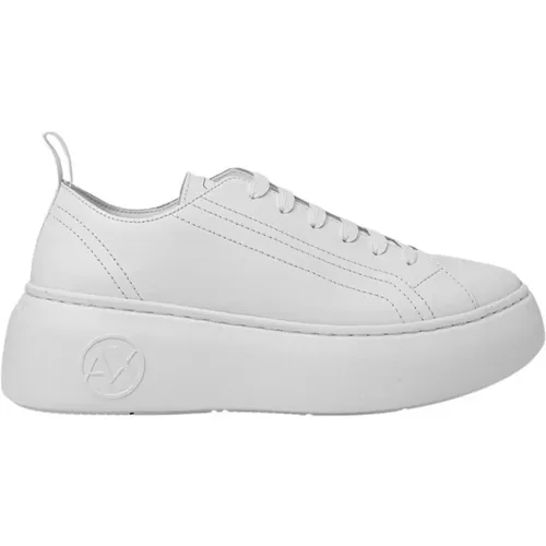 Weiße Schnürschuhe für Damen , Damen, Größe: 41 EU - Armani Exchange - Modalova