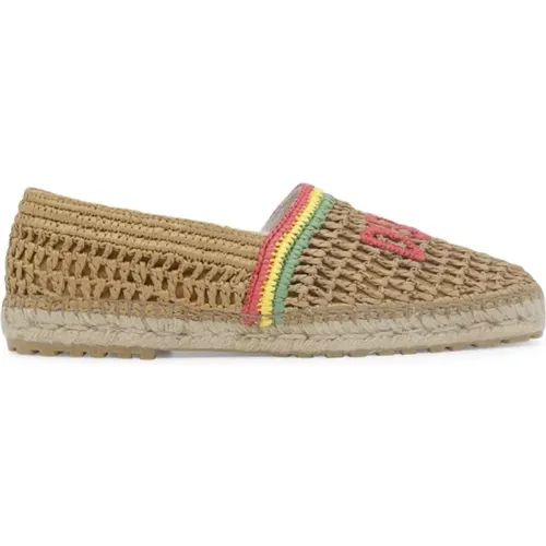 Stripe Espadrilla in Stone Color , female, Sizes: 11 UK, 8 UK, 10 UK, 9 UK - Dsquared2 - Modalova